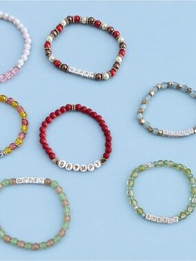 Handmade Seven Dwarfs Inspired Beaded Bracelet Set – 7 Pieces